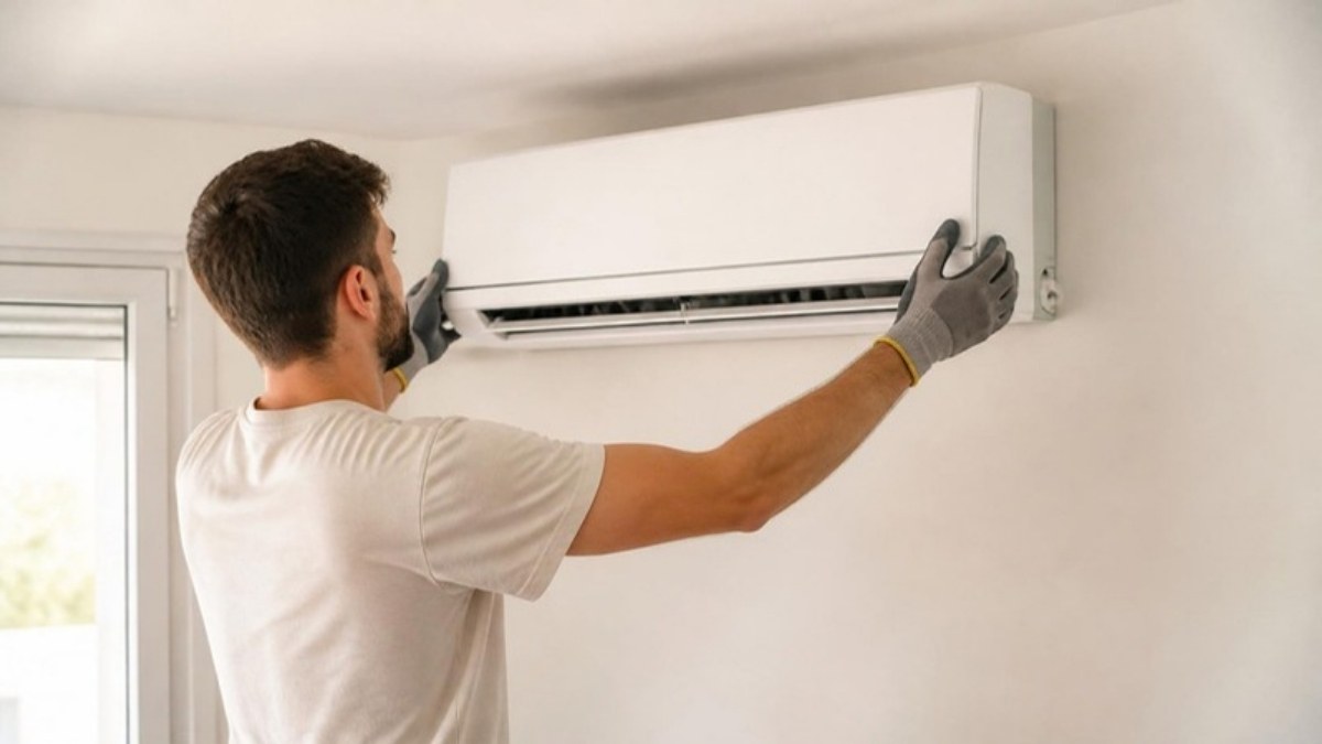 Instalación de aire acondicionado split